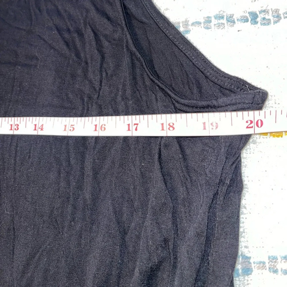Black Lightweight Side Knot Tie Tank Top Size XXL - Picture 6 of 6